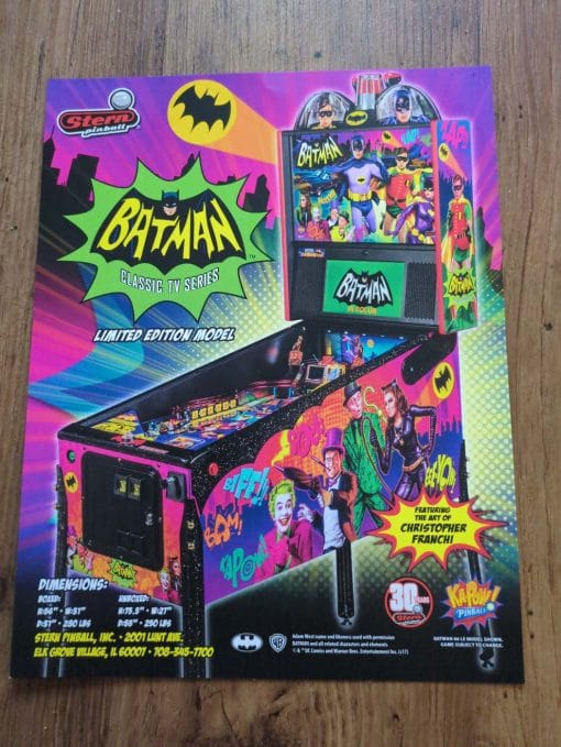 Batman limited edition flyer - London Pinball