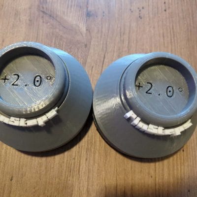 Pin steps +2.0 grey and white