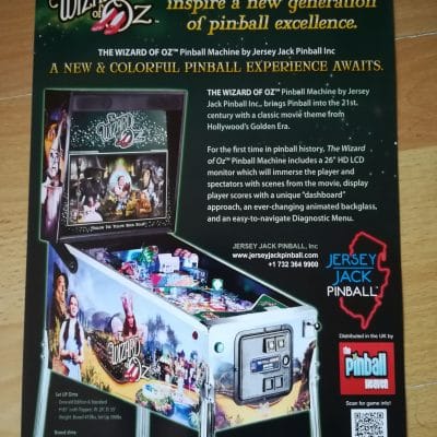 The Wizard of Oz pinball flyer