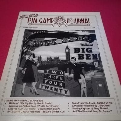 Pin Game Journal 60 November 1998