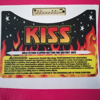 Kiss Pinball Decal