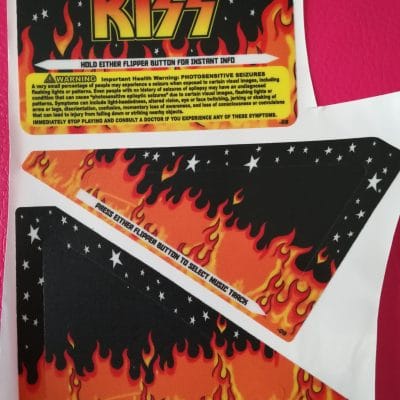 Kiss Pinball apron decal set