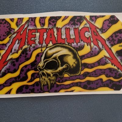 Metallica apron sticker