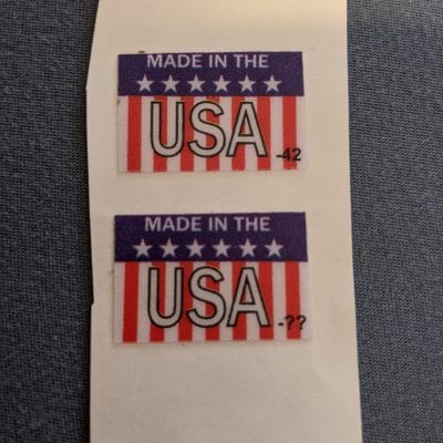 made in the USA sticker