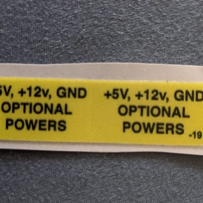 Stern yellow sticker