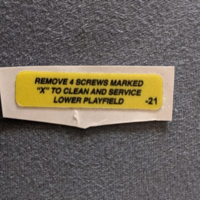 Stern Yellow sticker