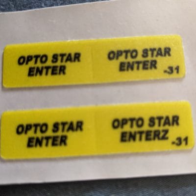 Stern Yellow sticker