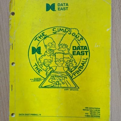 The Simpsons Data East pinball manual