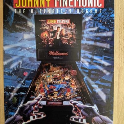 Johnny Mnemonic pinball flyer