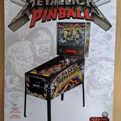 Metallica pinball flyer