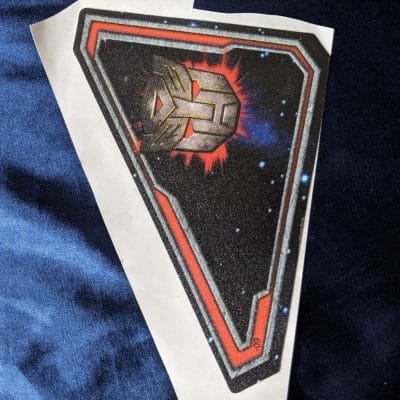 Transformers apron decal #-09