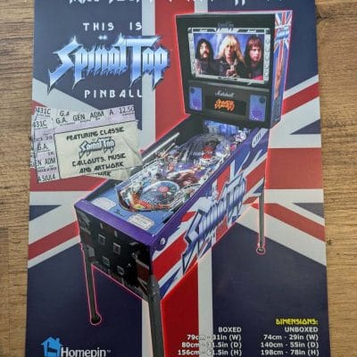 Spinal Tap pinball flyer