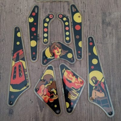 Super star pinball machine plastics