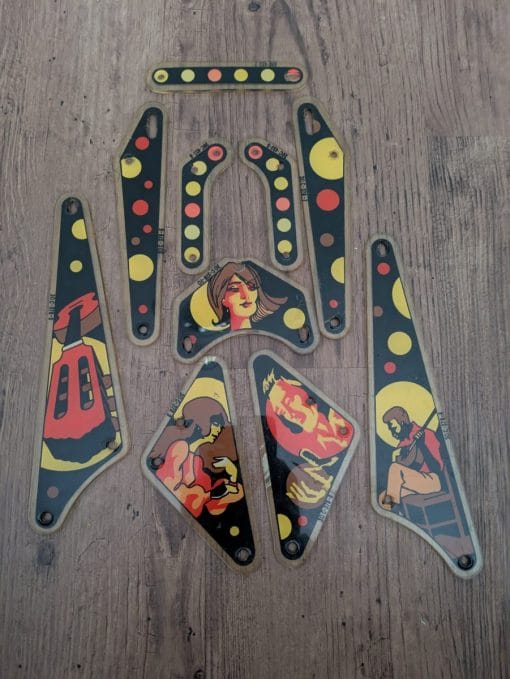 Super star pinball machine plastics