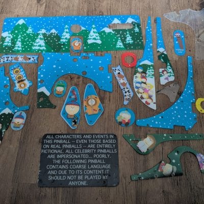South Park pinball machine plastics