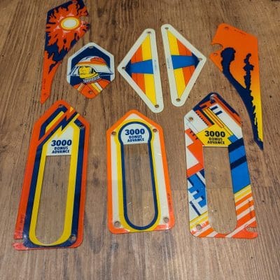 Space Riders pinball plastics