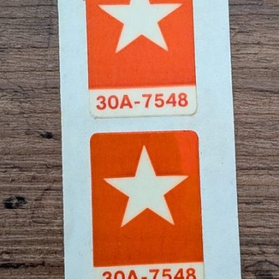 Star pinball machine decal