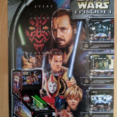 Star Wars Episode 1 pinball flyer
