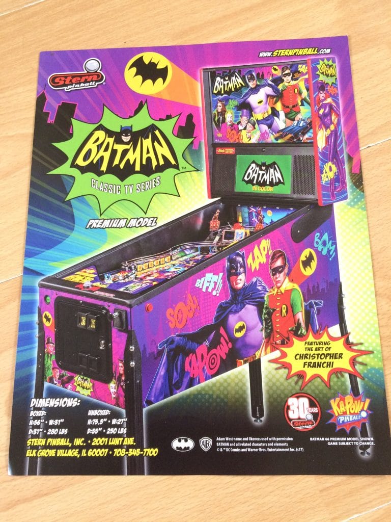 Batman premium pinball flyer - London Pinball
