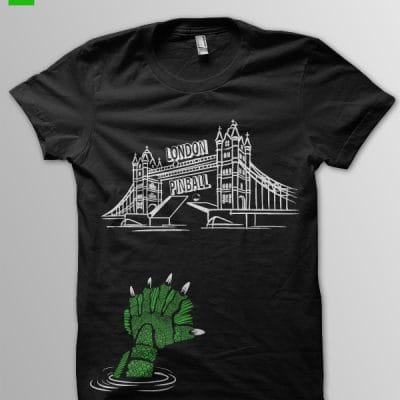 Creature and London Pinball T Shirt
