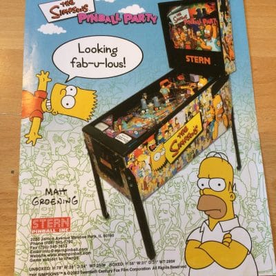 The Simpsons Pinball Party Flyer (A5)